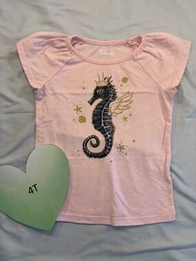 Epic Threads - kids 4T Light Pink Seahorse Tee/T-shirt